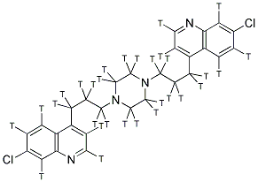 1,3-BIS-[4-(7'-CHLORO-QUINOLINE-4') PIPERAZINE-1] PROPANE TETRAPHOSPHATE, [3H(G)] 结构式