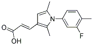 (2E)-3-[1-(3-Fluoro-4-methylphenyl)-2,5-dimethyl-1H-pyrrol-3-yl]acrylic acid 结构式