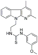 N-[2-(2,4-DIMETHYL-9H-PYRIDO[2,3-B]INDOL-9-YL)ETHYL]-N'-(3-METHOXYPHENYL)THIOUREA 结构式