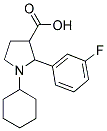 1-CYCLOHEXYL-2-(3-FLUOROPHENYL)PYRROLIDINE-3-CARBOXYLIC ACID 结构式