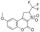 1,2-Dihydro-8-methoxy-2-trifluoromethyl-4H-thieno-[2,3-c]-chromene-3,3,4-trione 结构式