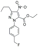 1-[(4-FLUOROMETHYL)PHENYL]-3-PROPYL-4-NITRO-1H-PYRAZOLE-5-CARBOXYLIC ACID ETHYL ESTER 结构式