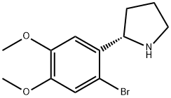 1-((2S)吡咯烷-2-基)-2-溴-4,5-二甲氧基苯 结构式