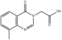 2-(8-甲基-4-氧代-3,4-二氢喹唑啉-3-基)乙酸 结构式
