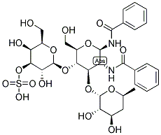 4''-DEOXY-1,2-DIBENZAMIDO-3'-SULFO-LEWIS X 结构式