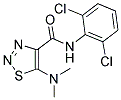 N-(2,6-DICHLOROPHENYL)-5-(DIMETHYLAMINO)-1,2,3-THIADIAZOLE-4-CARBOXAMIDE 结构式