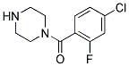 1-(4-CHLORO-2-FLUOROBENZOYL)PIPERAZINE 结构式