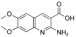 2-氨基-6,7-二甲氧基喹啉-3-羧酸 结构式