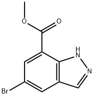 5-溴-1H-吲唑-7-甲酸甲酯 结构式