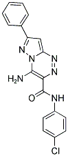 4-AMINO-N-(4-CHLOROPHENYL)-7-PHENYLPYRAZOLO[5,1-C][1,2,4]TRIAZINE-3-CARBOXAMIDE 结构式