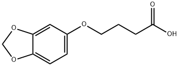 4-(1,3-二噁茚满-5-基氧基)丁酸 结构式