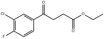 ETHYL 4-(3-CHLORO-4-FLUOROPHENYL)-4-OXOBUTYRATE 结构式