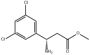(S)-3-氨基-3-(3,5-二氯苯基)丙酸甲酯 结构式
