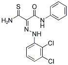 (2E)-3-AMINO-2-[(2,3-DICHLOROPHENYL)HYDRAZONO]-N-PHENYL-3-THIOXOPROPANAMIDE 结构式