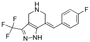 7-(E)-P-FLUOROBENZYLIDENE-4,5,6,7-TETRAHYDRO-3-(TRIFLUOROMETHYL)PYRAZOLO-[4,3-C]-PYRIDINE 结构式