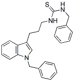 N-BENZYL-N'-[3-(1-BENZYL-1H-INDOL-3-YL)PROPYL]THIOUREA 结构式