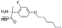 (2R)-2-AMINO-2-(2-FLUORO-4-HEXYLOXYPHENYL)PROPANOIC ACID 结构式