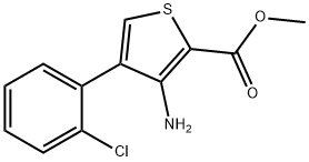 METHYL 3-AMINO-4-(2-CHLOROPHENYL)THIOPHENE-2-CARBOXYLATE 结构式