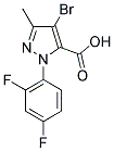 4-BROMO-1-(2,4-DIFLUOROPHENYL)-3-METHYL-1H-PYRAZOLE-5-CARBOXYLIC ACID 结构式