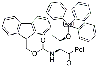 FMOC-L-THR(TRT)-4-METHOXYBENZHYDRYL RESIN 结构式