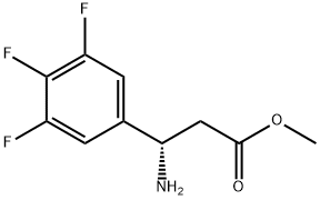 (S)-3-氨基-3-(3,4,5-三氟苯基)丙酸甲酯 结构式