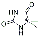 5,5-DIMETHYLHYDANTOIN-5-14C 结构式