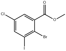 METHYL 2-BROMO-5-CHLORO-3-IODOBENZOATE 结构式