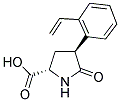 5-OXO-(+/-)-TRANS-4-(2-ETHYLENEPHENYL)-PYRROLIDINE-2-CARBOXYLIC ACID 结构式