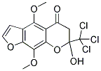 7-HYDROXY-4,9-DIMETHOXY-7-(TRICHLOROMETHYL)-6,7-DIHYDRO-5H-FURO[3,2-G]CHROMEN-5-ONE 结构式