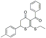 5-BENZOYL-6-ETHYLSULFANYL-2-P-TOLYL-2,3-DIHYDROTHIOPYRAN-4-ONE 结构式