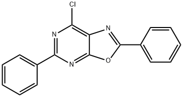 7-CHLORO-2,5-DIPHENYL[1,3]OXAZOLO[5,4-D]PYRIMIDINE 结构式