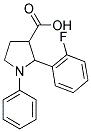 2-(2-FLUOROPHENYL)-1-PHENYLPYRROLIDINE-3-CARBOXYLIC ACID 结构式