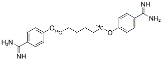 Hexamidine, [11,16-14C]- 结构式