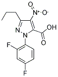 1-(2,4-DIFLUOROPHENYL)-4-NITRO-3-PROPYL-1H-PYRAZOLE-5-CARBOXYLIC ACID 结构式