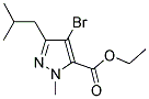 4-BROMO-1-METHYL-3-(2-METHYLPROPYL)-1H-PYRAZOLE-5-CARBOXYLIC ACID ETHYL ESTER 结构式