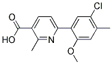 6-(5-CHLORO-2-METHOXY-4-METHYLPHENYL)-2-METHYLPYRIDINE-3-CARBOXYLIC ACID 结构式