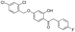 1-(4-(2,4-DICHLOROBENZYLOXY)-2-HYDROXYPHENYL)-2-(4-FLUOROPHENYL)ETHANONE 结构式