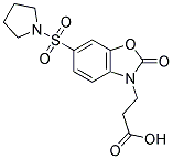 3-[2-OXO-6-(PYRROLIDIN-1-YLSULFONYL)-1,3-BENZOXAZOL-3(2H)-YL]PROPANOIC ACID 结构式