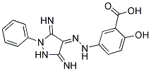 5-[(2E)-2-(3,5-DIIMINO-1-PHENYLPYRAZOLIDIN-4-YLIDENE)HYDRAZINO]-2-HYDROXYBENZOIC ACID 结构式