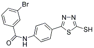 3-BROMO-N-[4-(5-MERCAPTO-1,3,4-THIADIAZOL-2-YL)PHENYL]BENZAMIDE 结构式