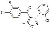 4-(4-CHLORO-3-FLUOROBENZOYL)-3-(2-CHLOROPHENYL)-5-METHYLISOXAZOLE 结构式