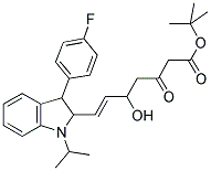 TERT-BUTYL 7-[3-(4-FLUOROPHENYL)-1-ISOPROPYL-2,3-DIHYDROINDOL-2-YL]-5-HYDROXY-3-OXOHEPT-6-ENOATE 结构式