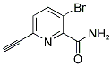 3-Bromo-6-ethynylpyridine-2-carboxamide 结构式