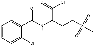 2-[(2-氯苯基)甲酰氨基]-4-甲磺酰基丁酸 结构式