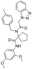 1-(2-(1H-BENZO[D][1,2,3]TRIAZOL-1-YL)-N-(4-METHYLBENZYL)ACETAMIDO)-N-(2,4-DIMETHOXYPHENYL)CYCLOPENTANECARBOXAMIDE 结构式