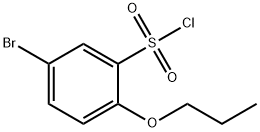 5-溴-2-丙氧基苯-1-磺酰氯化 结构式