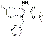 3-AMINO-1-BENZYL-5-IODO-1H-INDOLE-2-CARBOXYLIC ACID TERT-BUTYL ESTER 结构式