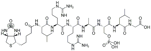 BIOTIN-LEU-ARG-ARG-ALA-SER(PO3H2)-LEU-GLY 结构式