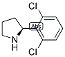 (2S)-2-(2,6-二氯苯基)吡咯烷 结构式