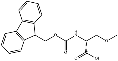 N-[芴甲氧羰基]-O-甲基-D-丝氨酸 结构式